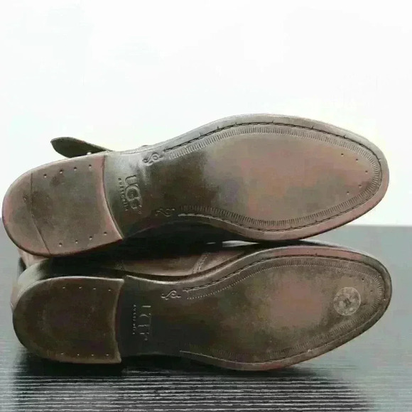 UGG Australia Frances Women’s Brown Leather Boots - Picture 10 of 11